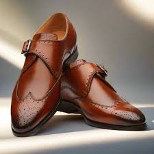 Tan Monk Strap Shoes